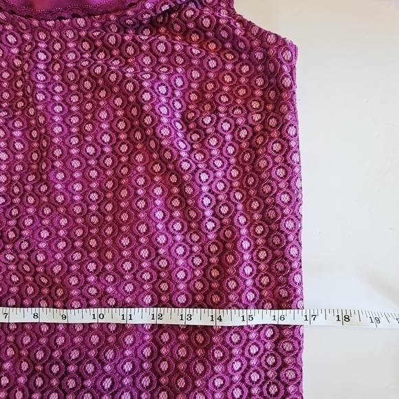 ISAAC Mizrahi Live Pink Purple Lace Sleeveless Midi Dress Size S - Picture 6 of 10
